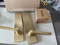 EMTEK 5352HLOUS4 Rectangular Single Point Dummy Set Helios Lever-Satin Brass