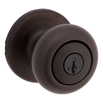 Kwikset 400CV-11P Cove Keyed Entry Knob Smartkey Security Venetian Bronze