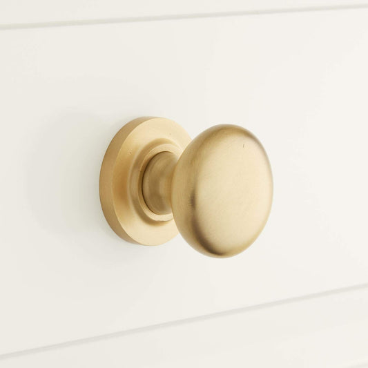 Signature Hardware EH-1014-1 - 1-1/4" Diameter Round Cabinet Knob-Satin Brass