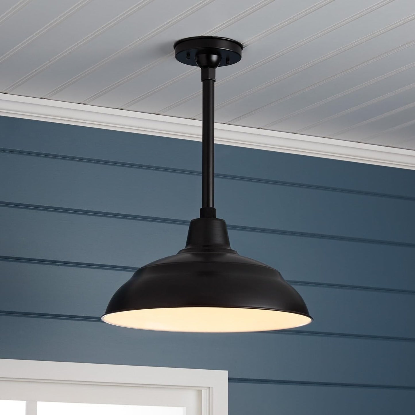 Millennium RWHS17-SB One Light Warehouse Shade, Black