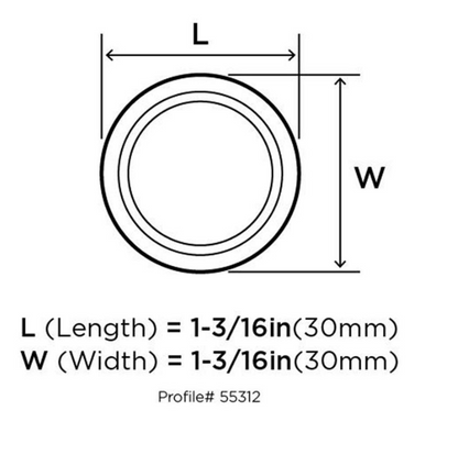 Amerock - HIGHLAND RIDGE Cabinet Knob - 1-3/16 in diameter - Golden Champagne