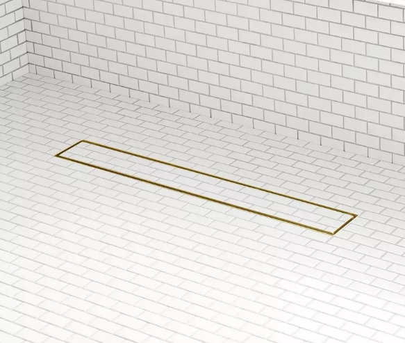 Signature Hardware 28" Cohen Linear Tile-in Shower Drain - Brushed Gold