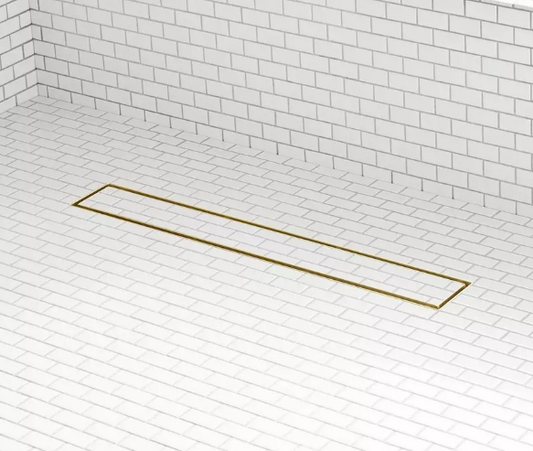 Signature Hardware 28" Cohen Linear Tile-in Shower Drain - Brushed Gold