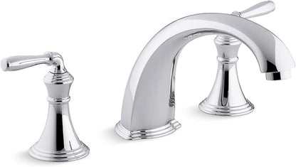 KOHLER T398-4-CP Devonshire Bath Faucet Trim, 3-Hole 2-Handle Tub Faucet-Chrome
