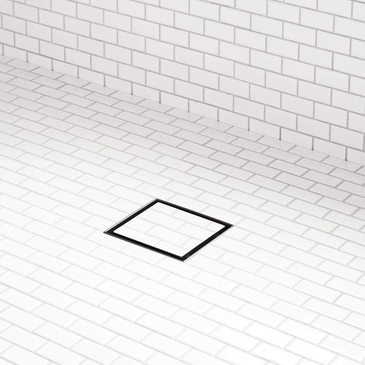 Signature Hardware SH439021 Cohen 4" Square Tile-In Shower Drain - Matte Black