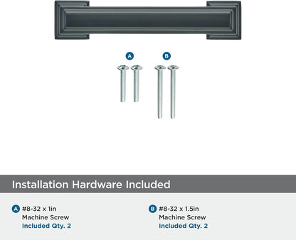 Amerock BP36764FB Appoint Cabinet Pull Matte Black 3" Center to Center
