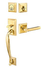 Emtek 4413MLHUS7 Franklin Tubular Handleset French Antique (US7)-Milano Lever