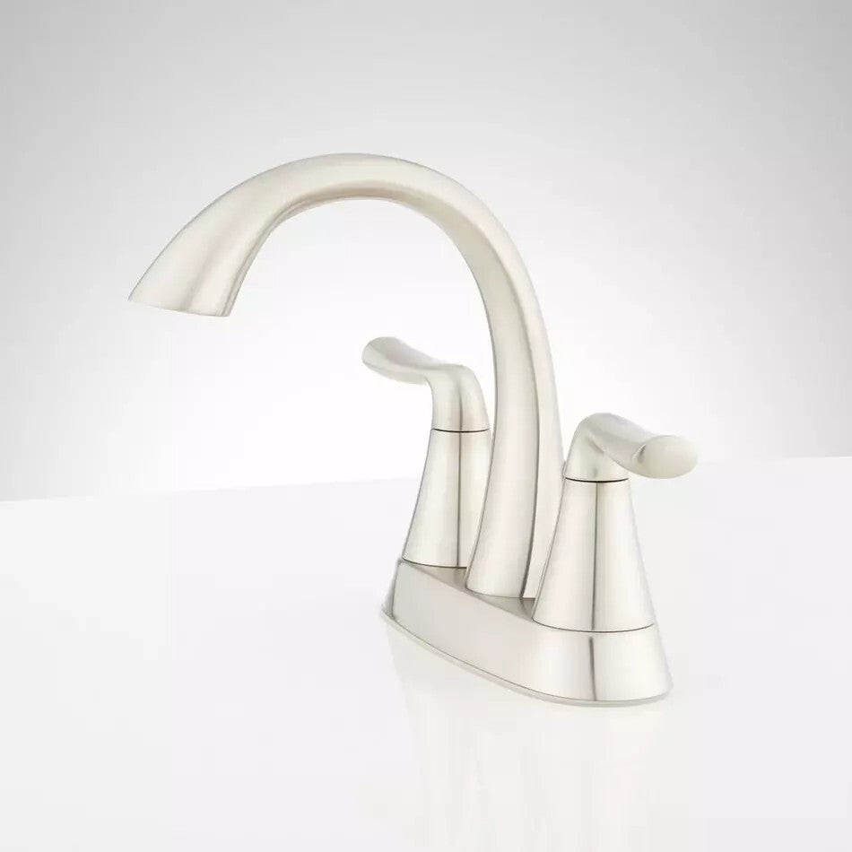 Signature Hardware - Provincetown Centerset Bathroom Faucet - Brushed Nickel