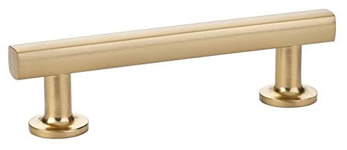 Emtek 86676US4 Emtek 86676 Freestone 5" C2C Bar Cabinet Pull Satin Brass