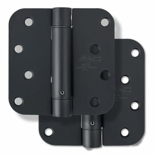 Miseno Mdh4092 4 X 4 Spring Hinge 5/8  Radius Corner Door Hinge - Black