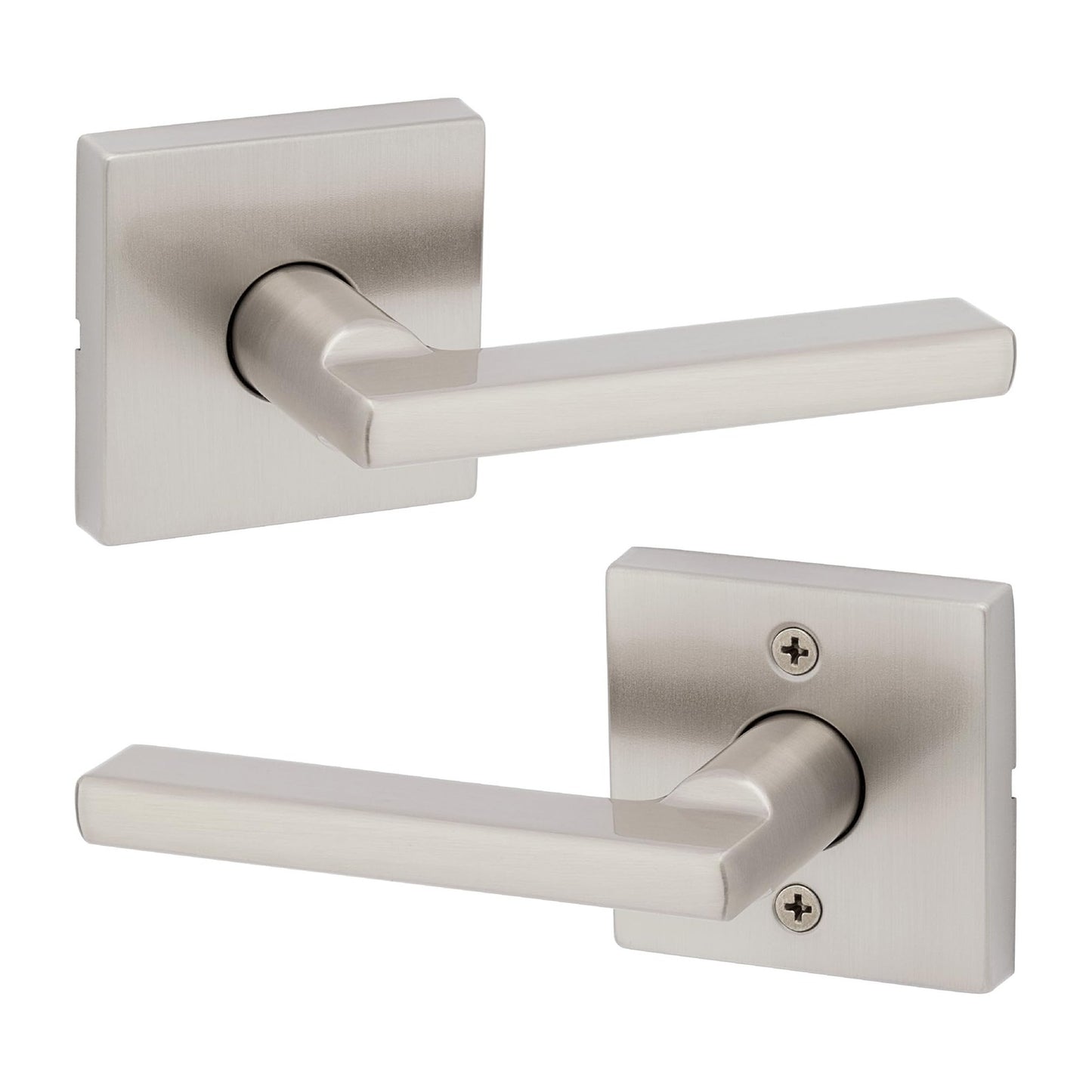 Kwikset 720HFLSQT-15 Halifax Interior Passage Door Lever Reversible Satin Nickel