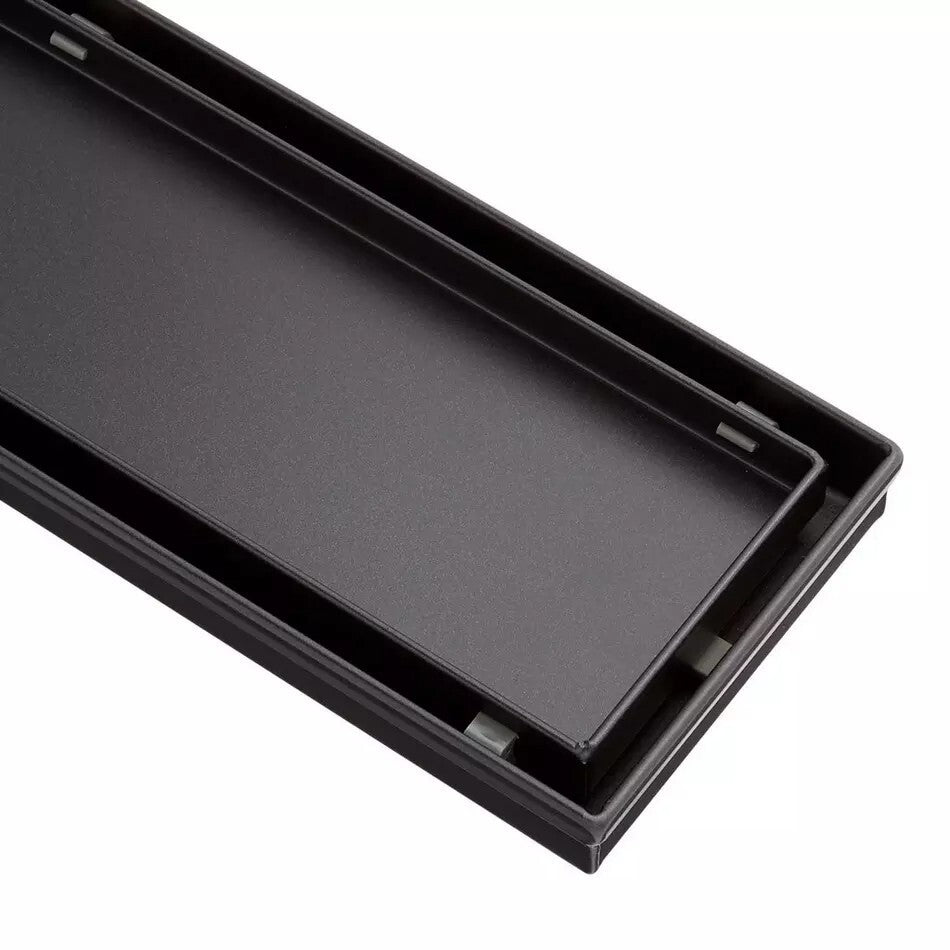 Signature Hardware - 18" Cohen Linear Tile-In Shower Drain - Matte Black