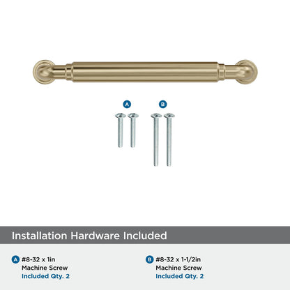 Amerock Coble 5-1/16" Center-to-Center Golden Champagne Cabinet Pull, BP37663BBZ
