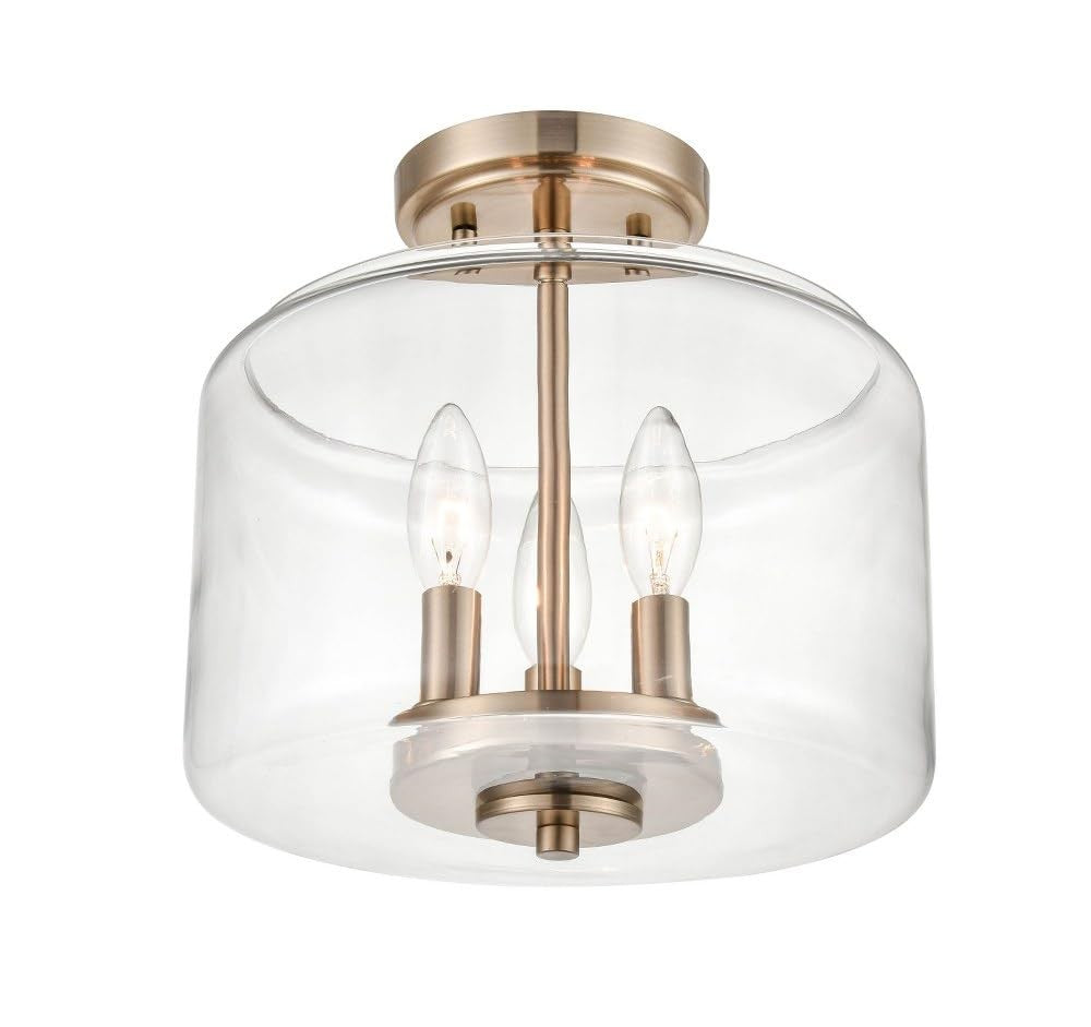 Millennium 6923-CH Transitional Three Light Semi-Flush Mount  Chrome Finish