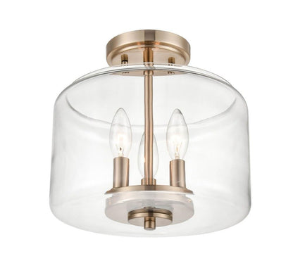 Millennium 6923-CH Transitional Three Light Semi-Flush Mount  Chrome Finish