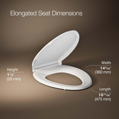 GRIP-TIGHT CACHET®, QUIET CLOSE, Elongated Bowl Seat