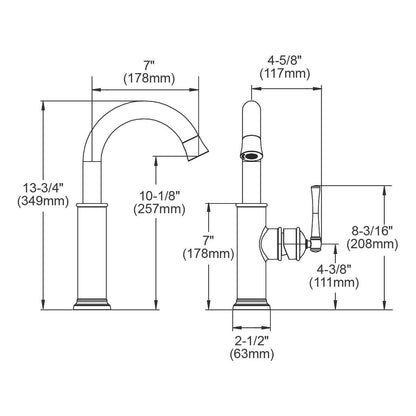 Elkay Explore LKEC2012AS Single Hole Bar Faucet with Forward Only Lever Handle - Antique Steel