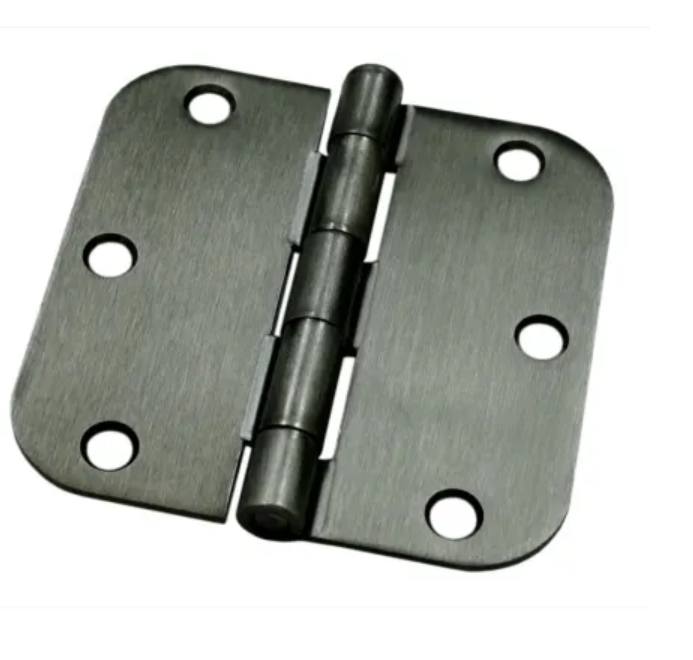 Deltana 3-1/2 x 3-1/2 Plain Bearing 5/8" Radius Corner Full Mortise Hinge - Pair