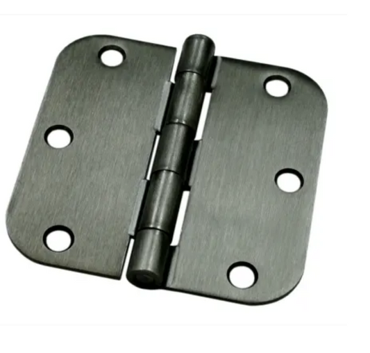 Deltana 3-1/2 x 3-1/2 Plain Bearing 5/8" Radius Corner Full Mortise Hinge - Pair