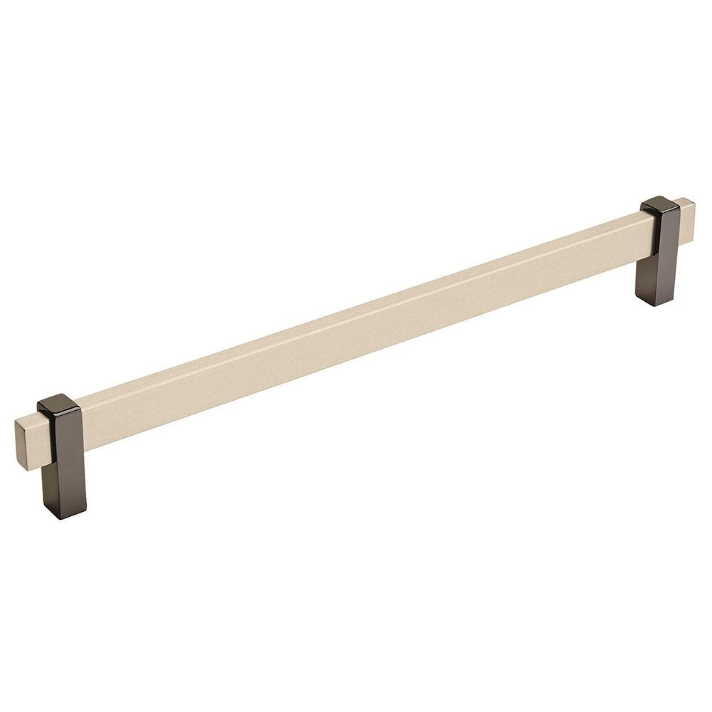 Amerock 36726SCBN-10 Inch C-2-C Mulino Cabinet Pull, Silver Champagne-Black