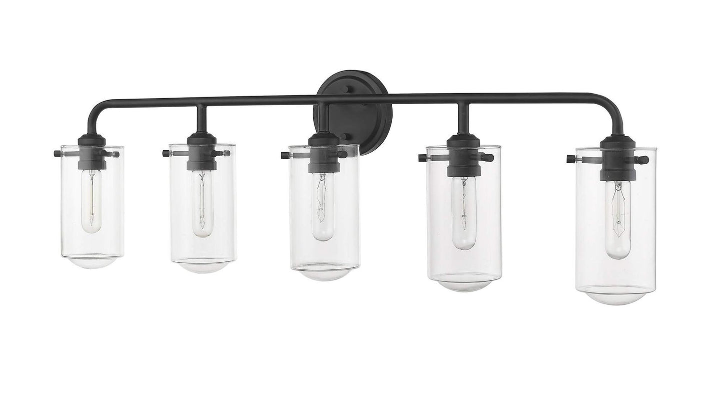 Z-Lite 471-5V-MB 5 Light Vanity, Matte Black