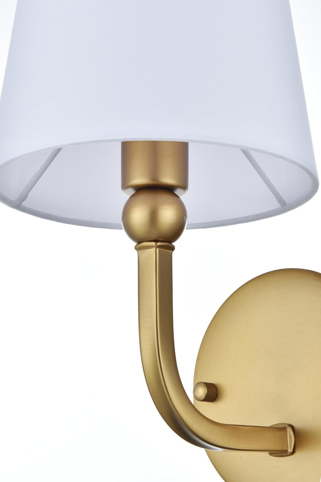 Living District LD7322W6CH Colson 1-Light Metal&Fabric Bath Sconce Chrome/White