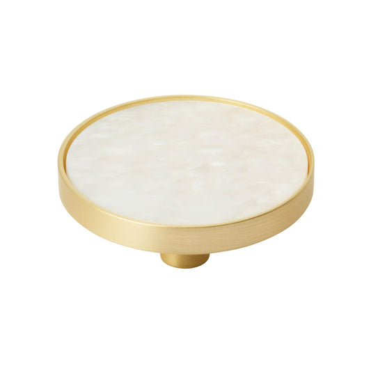 Amerock 2PK36972MOP Accents Round Cabinet Knob Gold/Mother of Pearl