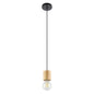EGLO 99078A Turialdo Pendant 1-Light 60 Watts, Black/Natural Wood