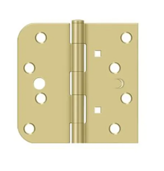 Deltana DE44058TA3/4-LH "x4"x5/8" Radius Corner Plain Bearing Mortise Hinge-Pair