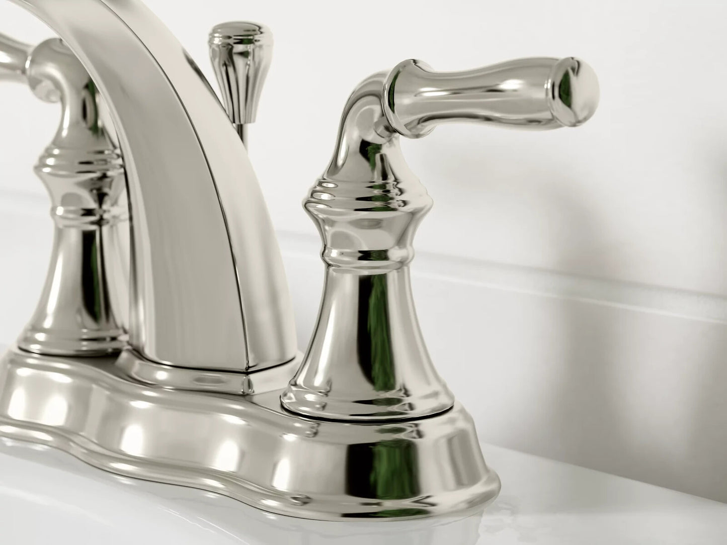 Kohler Devonshire Centerset Bathroom Sink Faucet - Polished Chrome (393-N4-CP)