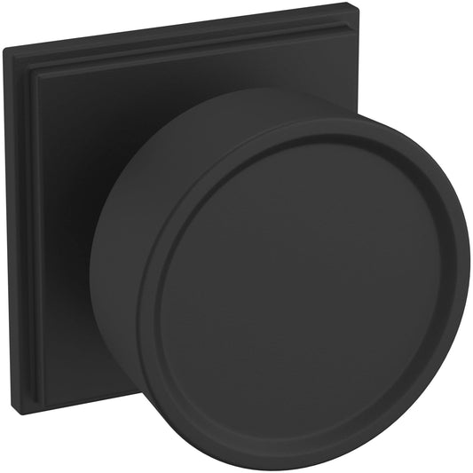 Baldwin K009.PRIV K009 Privacy Door Knob Set with R050 Rose - Satin Black
