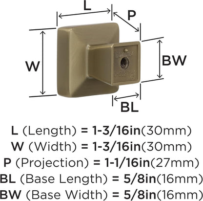 Amerock BP55271BBZ Blackrock Cabinet Knob Golden Champagne 1-3/16" Length