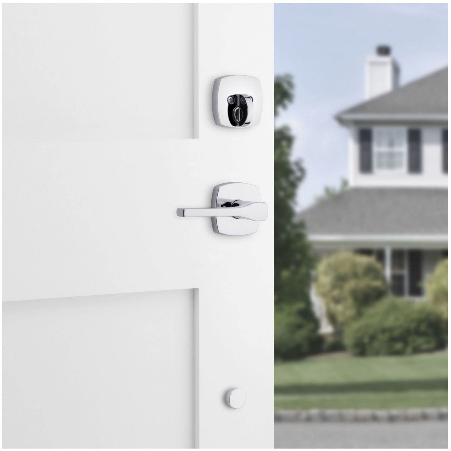 Kwikset 971TPLMDT-15 Single Cylinder Interior Tripoli Lever Trim Satin Nickel