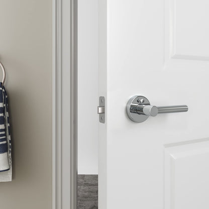Miseno HLK2103CB Elkton Round Rod Privacy Door Lever Set - Satin Brass