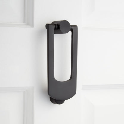 Signature Hardware 447614 Tyson Brass Door Knocker - Satin Black