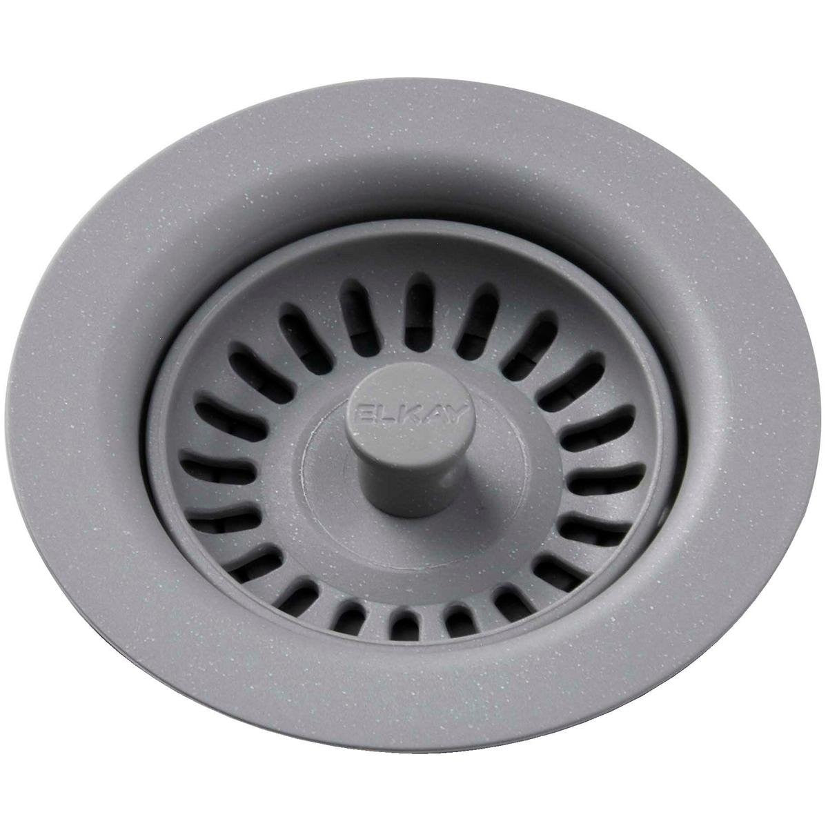 Elkay LKQS35GS Polymer Drain Removable Basket Strainer&Rubber Stopper Greystone