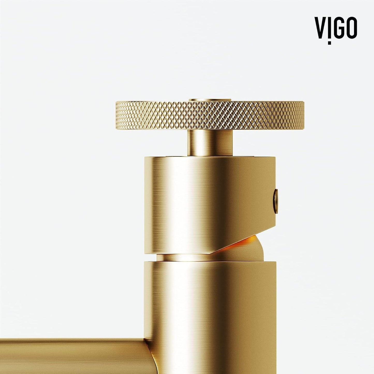 VIGO Cass Single Handle Single-Hole Bathroom Faucet Matte Brushed Gold-VG01046MG