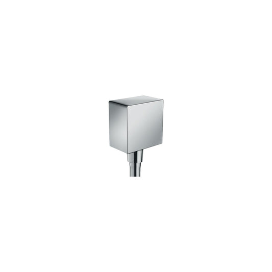 hansgrohe 26455001 FixFit Handheld Shower Wall Outlet Square Modern Chrome