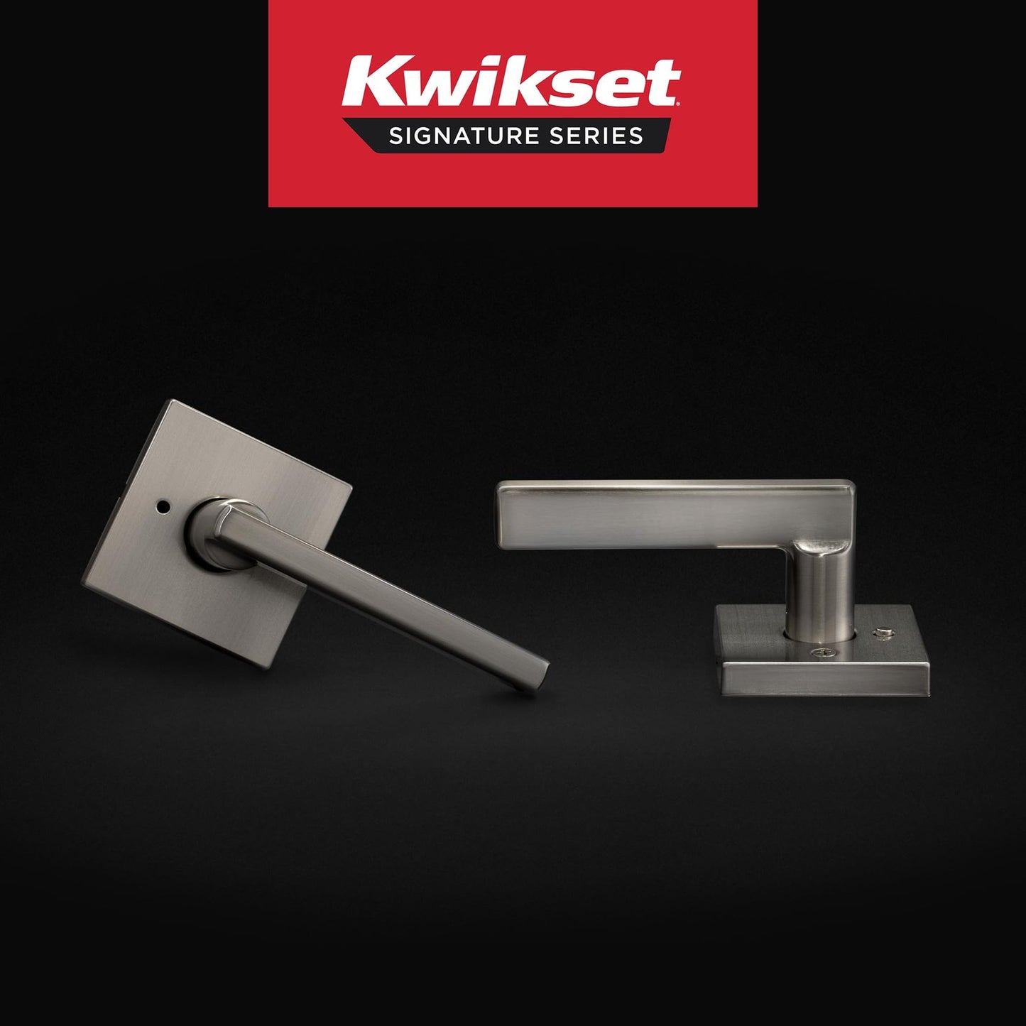 Kwikset 730HFL Halifax Interior Privacy Door Handle Lock Satin Nickel Reversible