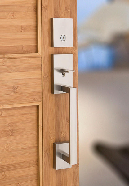 Kwikset 818SCELIP San Clemente Single Cylinder Keyed Exterior Only Satin Chrome