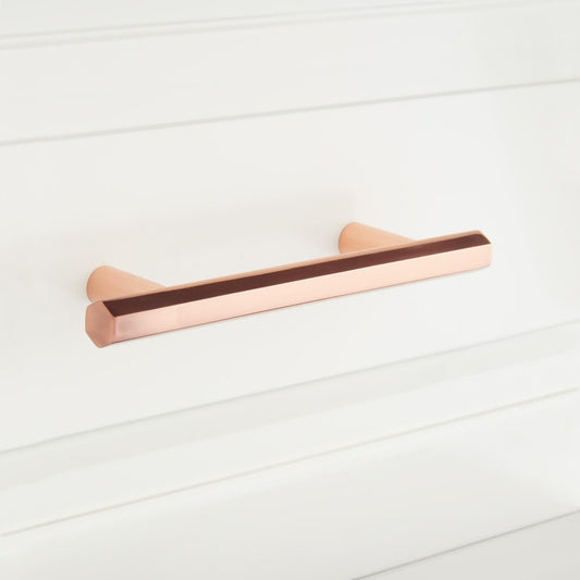 Signature Hardware EH6561.4.PRG Khoit 4" C2C Bar Cabinet Pull-Polished Rose Gold