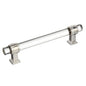 Amerock BP36655CPN 5-1/16" Glacio Clear/Polished Nickel Drawer Pull