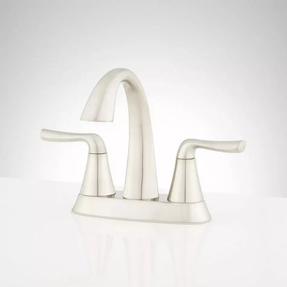 Signature Hardware - Provincetown Centerset Bathroom Faucet - Brushed Nickel
