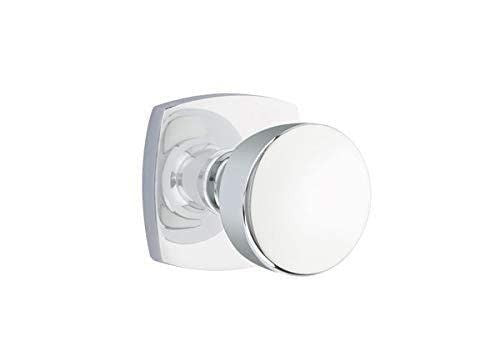 Emtek 5306LAUUS4 Full Dummy Set, Urban Modern Rosette, Laurent Knob, Satin Brass