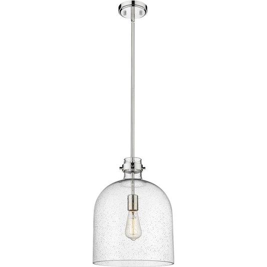 Z-Lite 817-12PN Pearson Chandelier, 1-Light 100 Watts, Polished Nickel