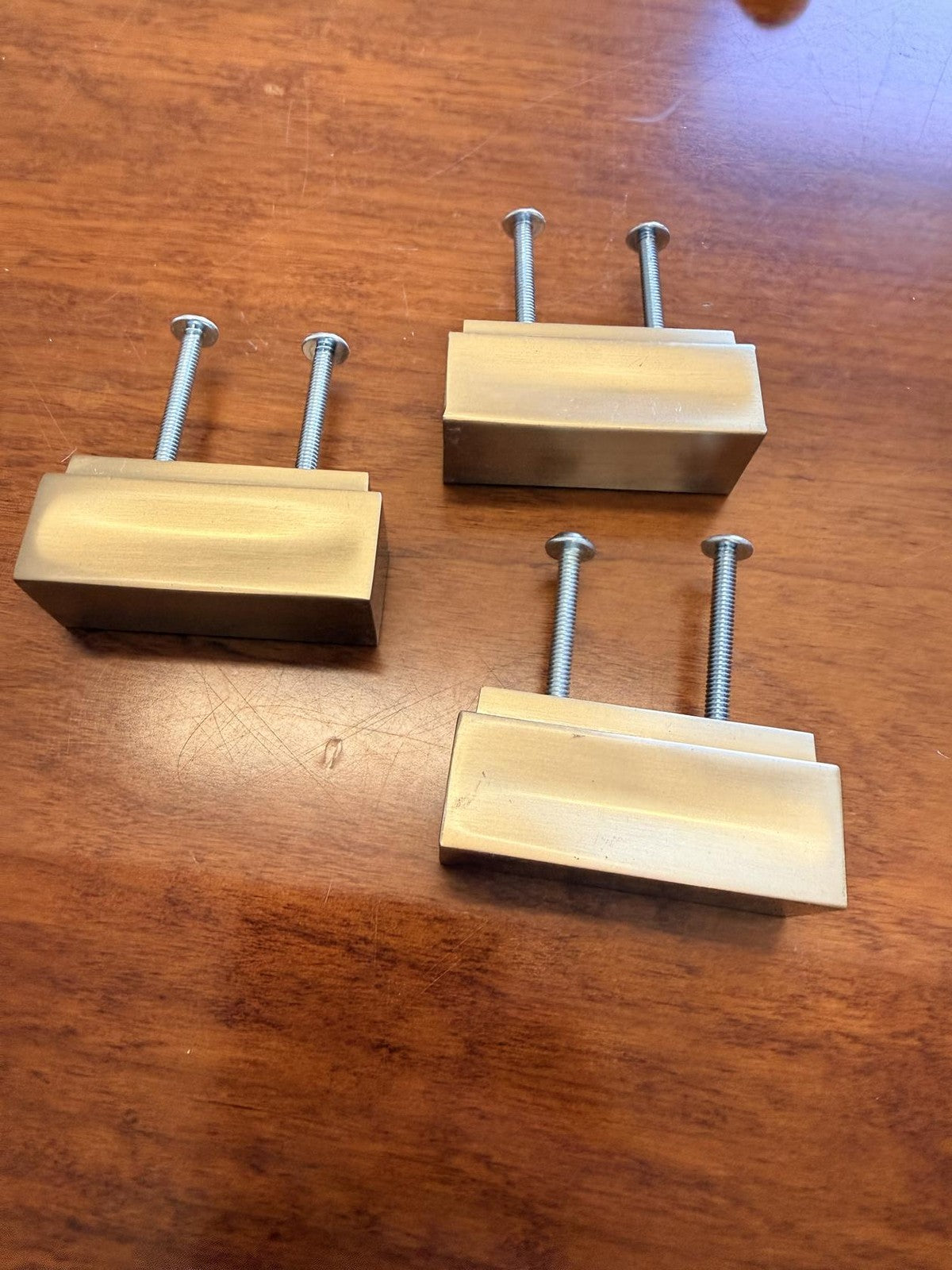 Emtek 86447 Cinder 2-1/4" Modern Urban Rectangular Cabinet Knob - Satin Brass