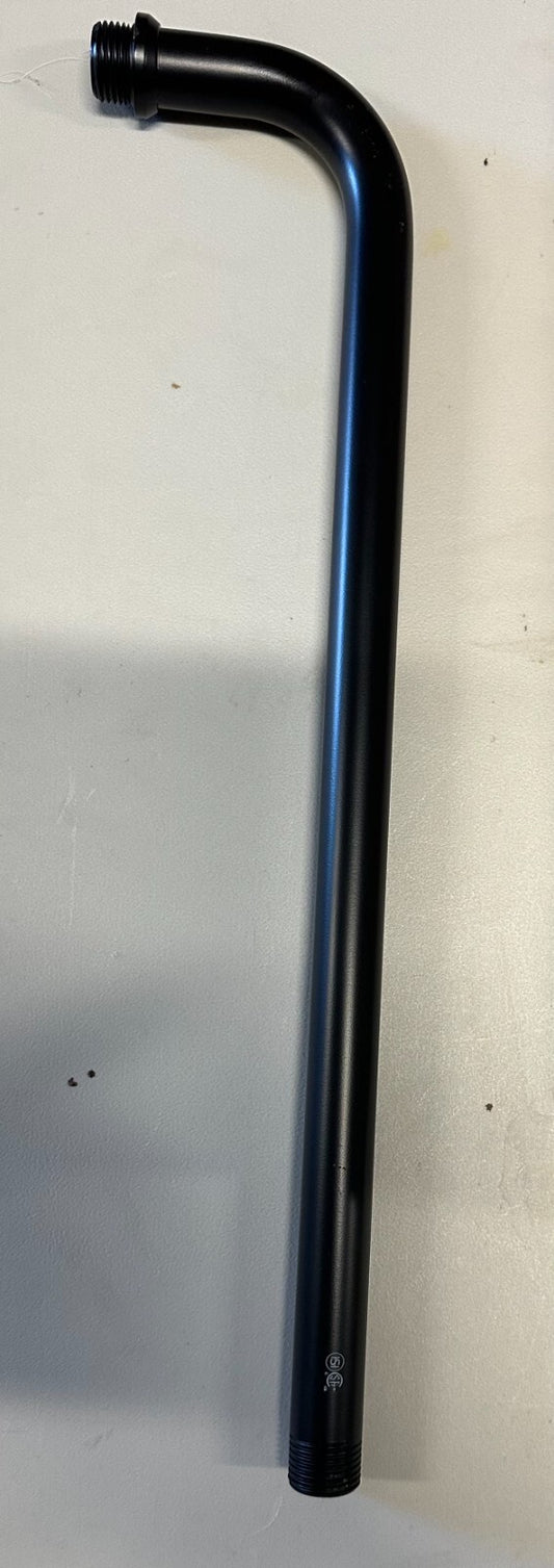 Signature Hardware 15” L-Shaped Shower Arm - Less Flange- MATTE BLACK