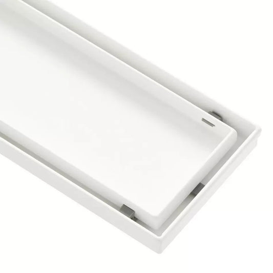 SIGNATURE HARDWARE 40" COHEN LINEAR TILE-IN SHOWER DRAIN- MATTE WHITE