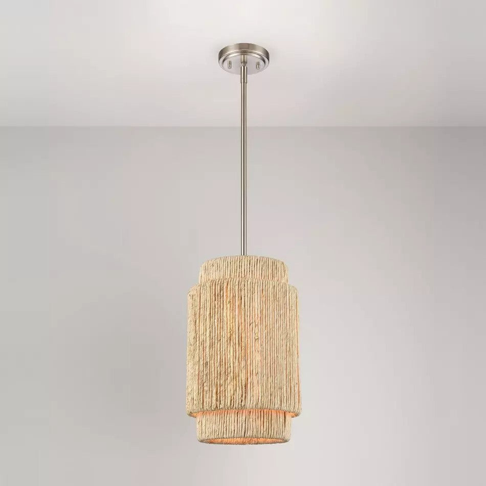 Signature Hardware - Caviana Pendant - Brushed Nickel - Single Light