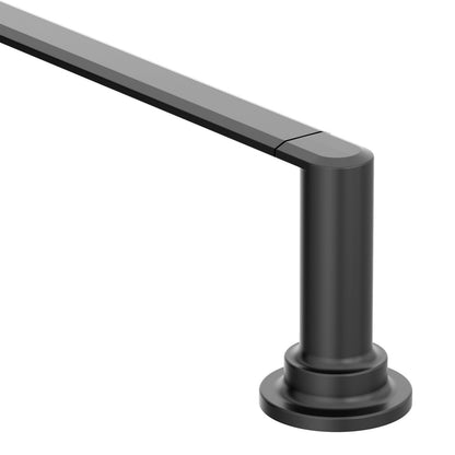 Moen Greenfield Matte Black 24" Towel Bar, Wall Mounted Towel Rod, YB1724BL